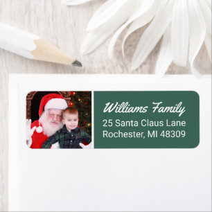 Hunter Green Modern Family Photo Christmas