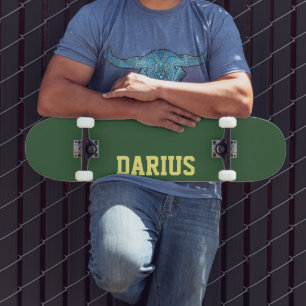 Hunter Green Modern Name   Classic Trendy  Skateboard