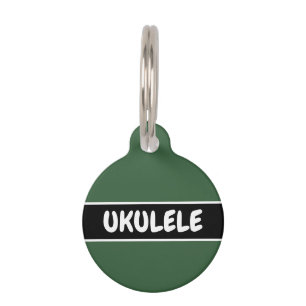 Hunter Green Modern Simple Cat Dog Name Address Pet Tag