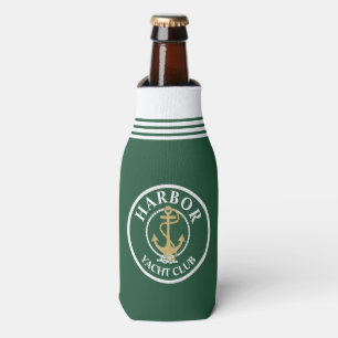 Hunter Green Nautical Bottle Cooler