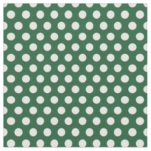 Hunter Green Polka Dots Fabric