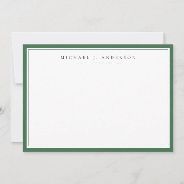 Hunter Green Professional Correspondence    Card (Front)