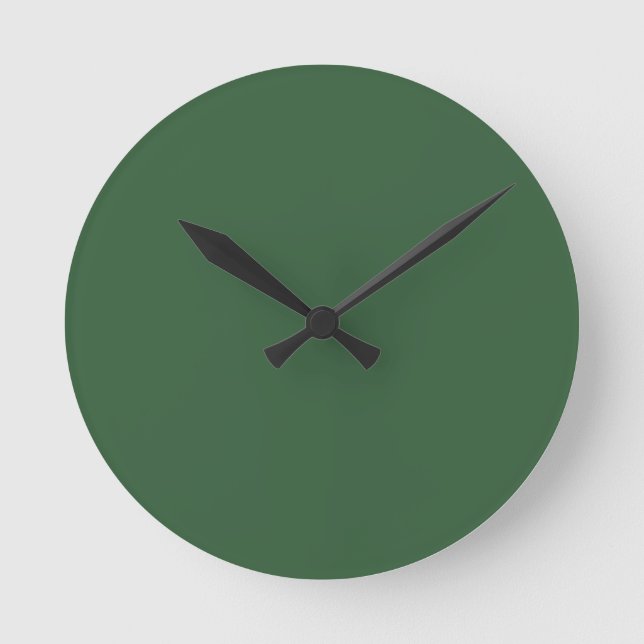Hunter Green Round Clock (Front)