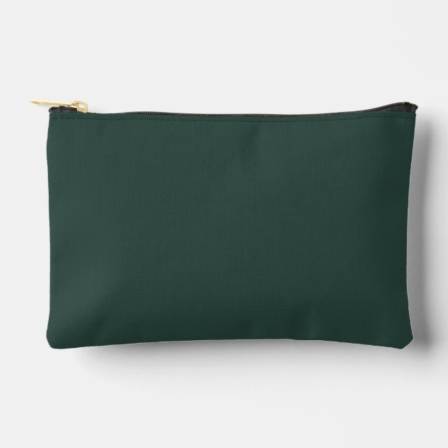 Hunter Green Solid Colour Accessory Pouch (Front)