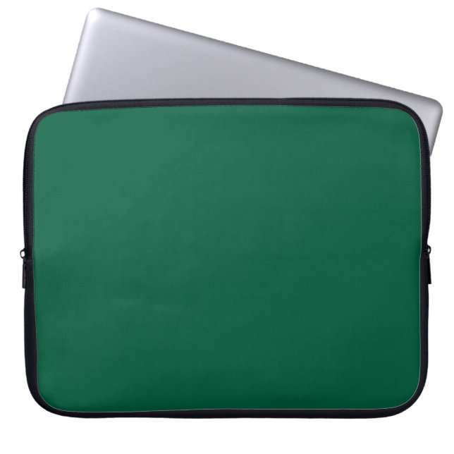 Hunter Green Solid Colour laptop sleeve (Front)