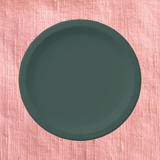 Hunter Green Solid Colour Paper Plate (Creator Uploaded)
