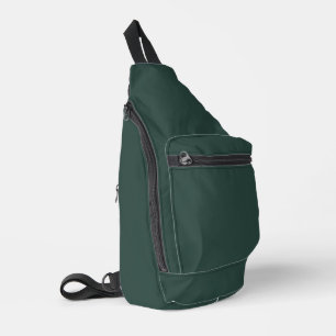 Hunter Green Solid Colour Sling Bag
