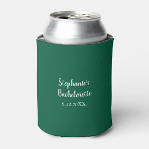 Hunter Green Wedding Bachelorette Party Favour Gif Can Cooler