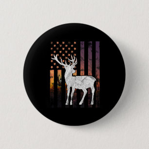 Hunter Hunting Hunt Deer Hunting Buck Elk American 6 Cm Round Badge