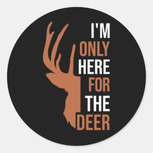 Hunter Hunting Hunt Deer Hunting Buck Elk Antlers  Classic Round Sticker