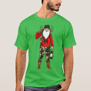 Hunter Hunting Santa Claus Hunt Merry Christmas T-Shirt