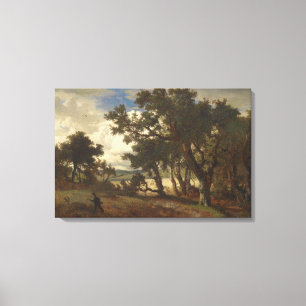 Hunter in a Rural Landscape (Andreas Achenbach) Canvas Print