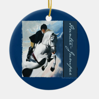 Hunter Jumper Acrylic Painting Ceramic Tree Decoration