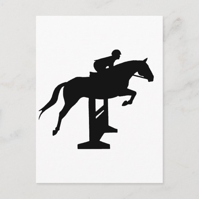 Hunter Jumper Horse & Rider Postcard (Front)