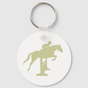 Hunter Jumper Horse & Rider (sage green) Gifts Key Ring