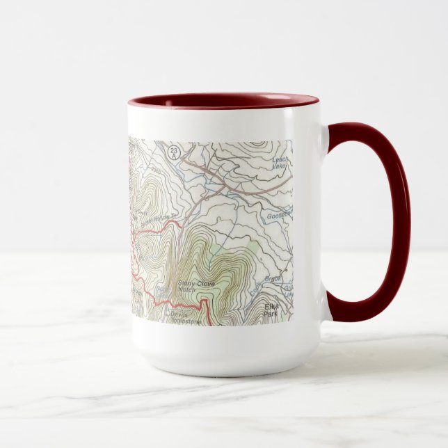 Hunter Mountain Topo Map Mug (Right)