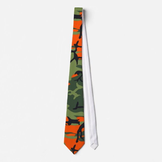 Hunter Orange Camo Tie (Front)