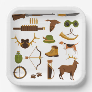 Hunter Paper Plates, Hunting Deer Party Plate