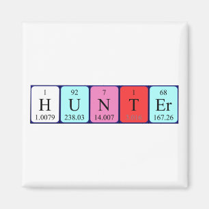 Hunter periodic table name magnet