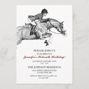 Hunter Pony Birthday Party Invitation