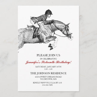 Hunter Pony Birthday Party Invitation