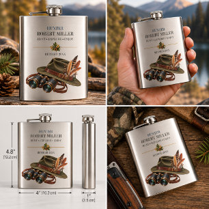 Hunter Retirement Hunt Explore Enjoy Hip Flask
