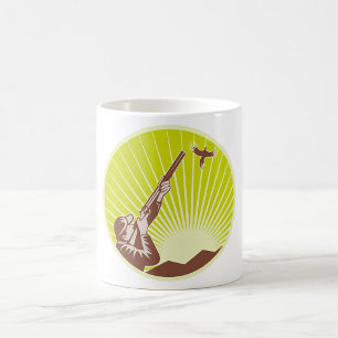Hunter Shooting A Goose Coffee Mug
