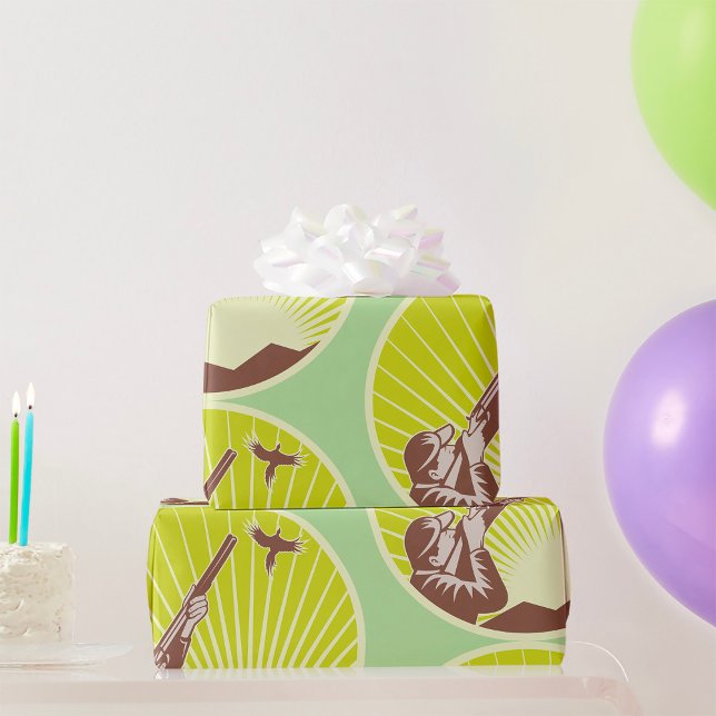 Hunter Shooting A Goose Wrapping Paper (Creator Uploaded)