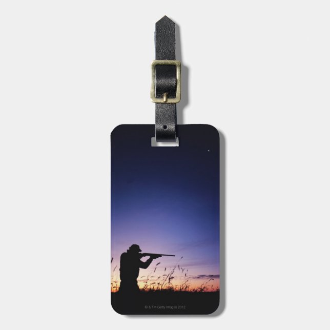 Hunter Silhouette Luggage Tag (Front Vertical)