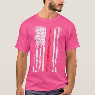 Hunter Usa Gun American Flag Deer Rifle Hunting Pa T-Shirt