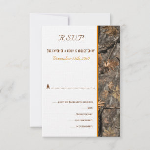 Hunter's Camo Chic Wedding RSVP Card