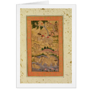 Hunters Capturing Elephants, from the Large Clive
