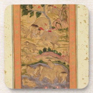 Hunters Capturing Elephants, from the Large Clive Coaster