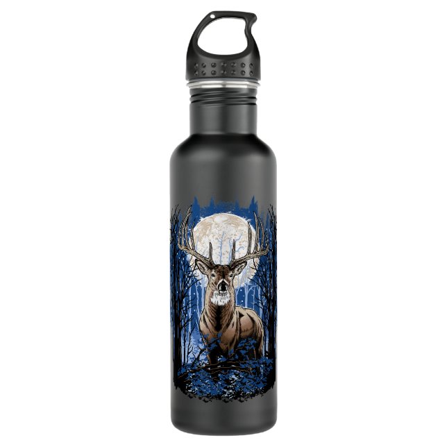 Hunters Deer Hunting Big Whitetail Buck  710 Ml Water Bottle (Front)