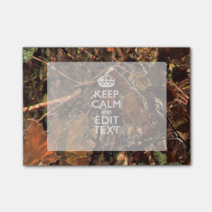 Hunters Fall Camouflage Keep Calm Your Text Post-it Notes
