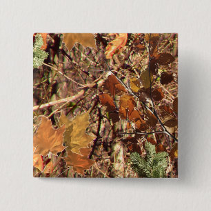 Hunter's Fall Nature Camouflage Painting Decor 15 Cm Square Badge