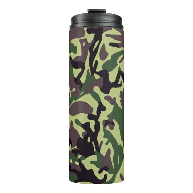 Hunters Green Camo Pattern Thermal Tumbler (Front)