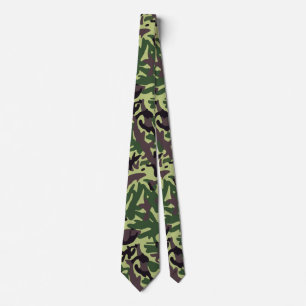 Hunters Green Camo Pattern Tie