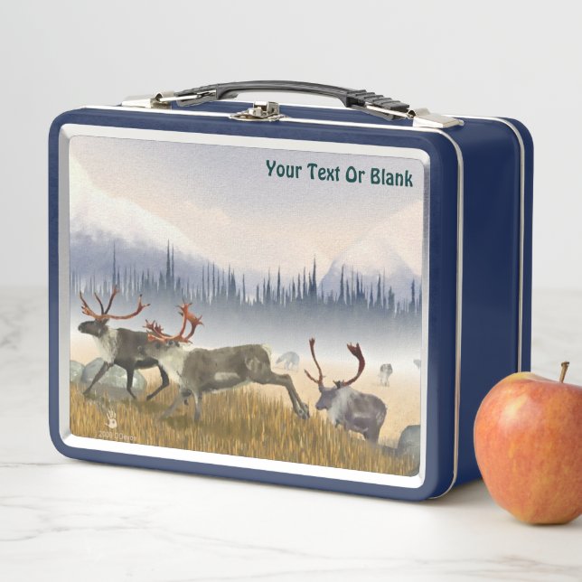 Hunters In The Mist (Caribou) Metal Lunch Box (In Situ)