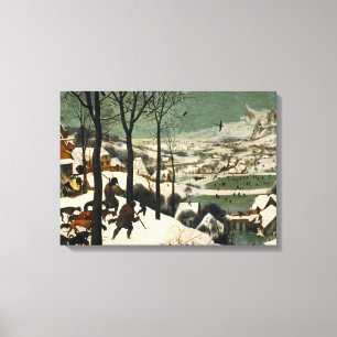 Hunters in the Snow (by Pieter Bruegel the Elder) Canvas Print
