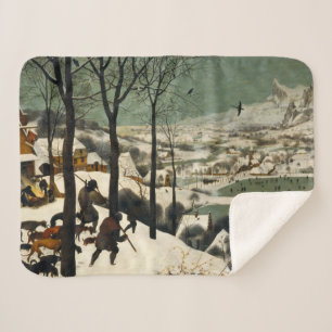 Hunters in the Snow (by Pieter Bruegel the Elder) Sherpa Blanket