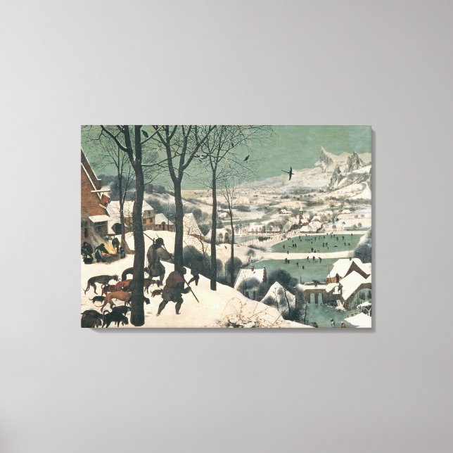 Hunters in the Snow - january, 1565 Canvas Print (Front)