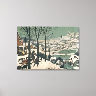 Hunters in the Snow - january, 1565 Canvas Print