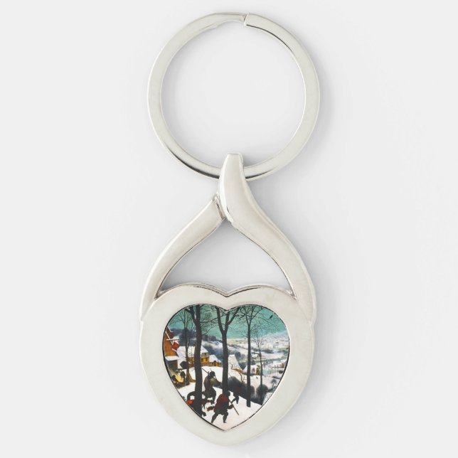Hunters in the Snow Landscape Pieter Bruegel Key Ring (Front)
