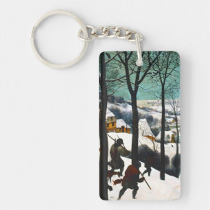 Hunters in the Snow Landscape Pieter Bruegel Key Ring