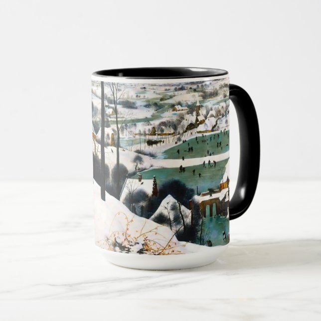 Hunters in the Snow Landscape Pieter Bruegel Mug (Front Right)