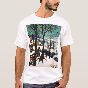 Hunters in the Snow Landscape Pieter Bruegel T-Shirt