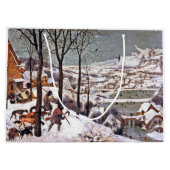 Hunters in the Snow, Pieter Bruegel the Elder Large Gift Bag (Back)