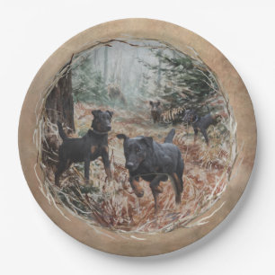 Hunters , partners for life Jagdterrier Paper Plat Plate