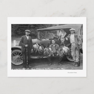 Hunters Posing with Game at RJ Finneys Club Postcard